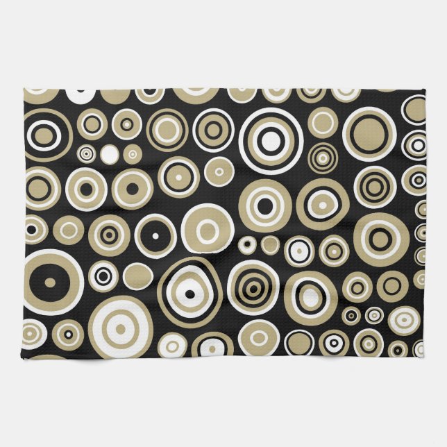 Retro Pattern Abstract Art - Kitchen Towel (Horizontal)