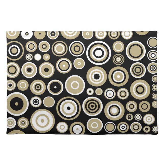 Retro Pattern Abstract Art Placemat (Front)