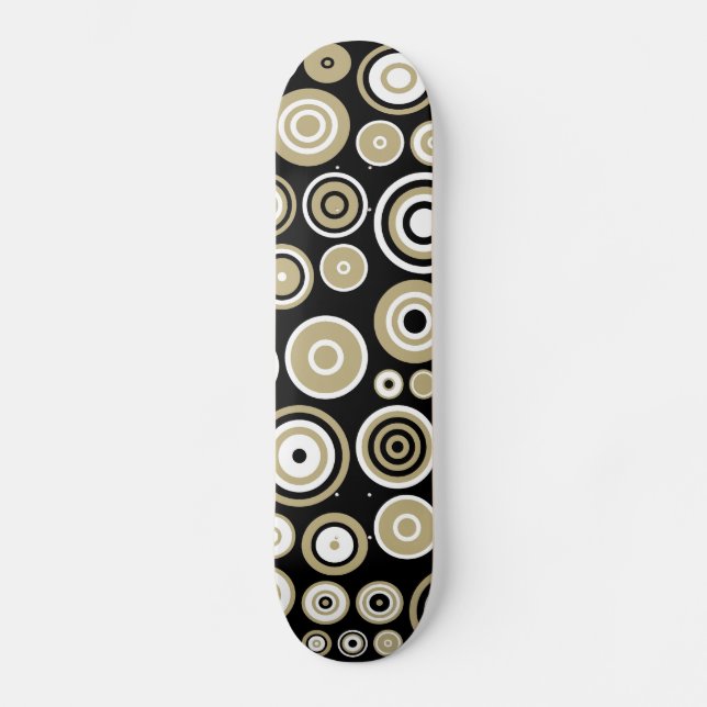 Retro Pattern Abstract Art - Skateboard Deck (Front)