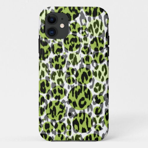 Retro pattern animal print texture of leopard 2 iPhone 11 case