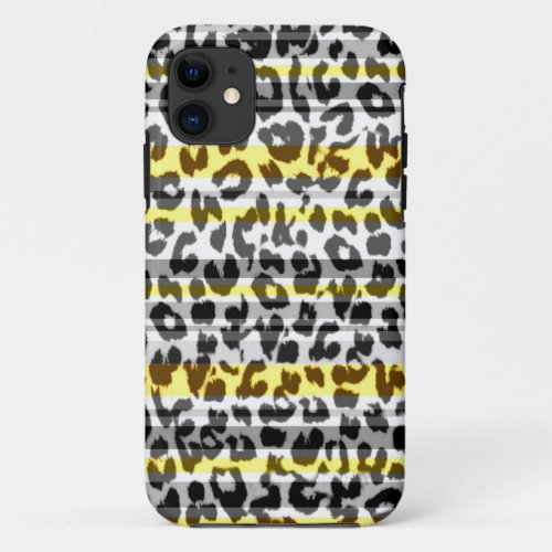 Retro pattern animal print texture of leopard iPhone 11 case