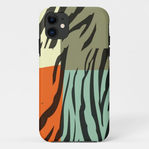 Retro Pattern Animal Print Zebra iPhone 11 Case