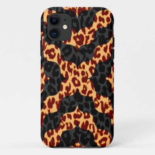 Retro pattern animal skin texture of leopard iPhone 11 case