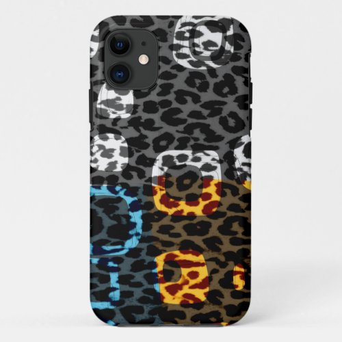 Retro pattern animal skin texture of leopard iPhone 11 case