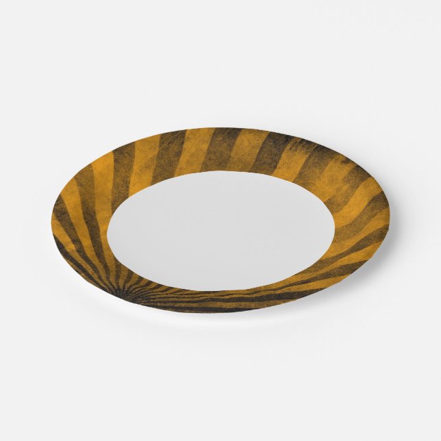 Retro pattern background paper plates (Angled)