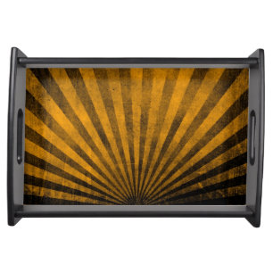 Retro pattern background serving tray