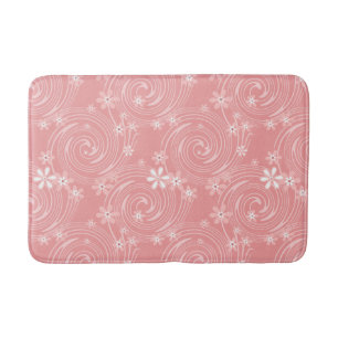 Retro pattern bath mat