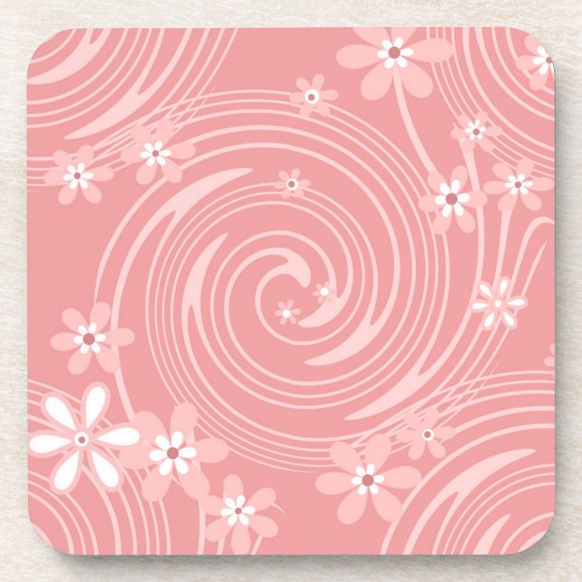 Retro pattern beverage coaster (Front)