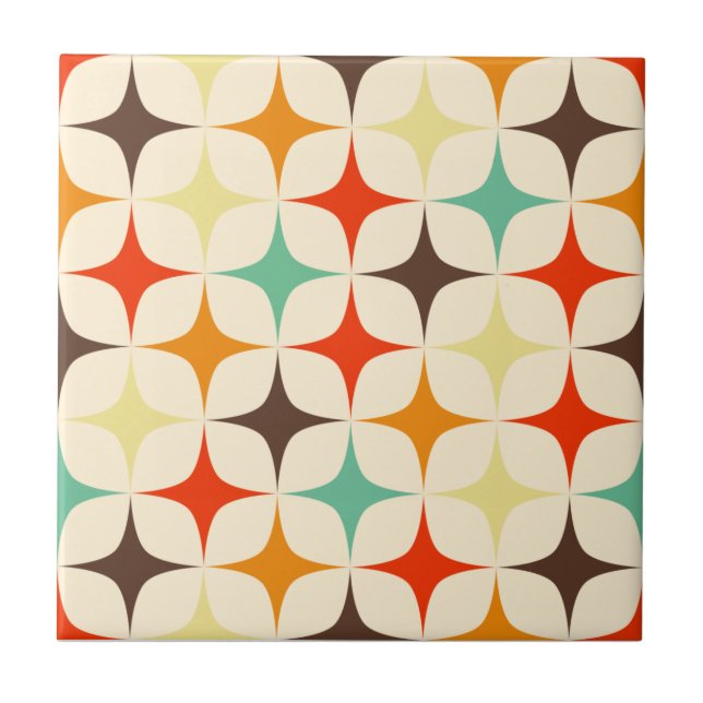 Retro pattern ceramic tile (Front)