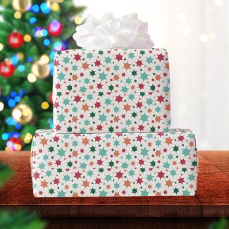 Retro Pattern Christmas Wrap Paper