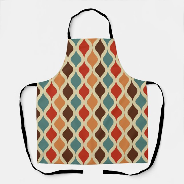 Retro pattern colored apron (Front)