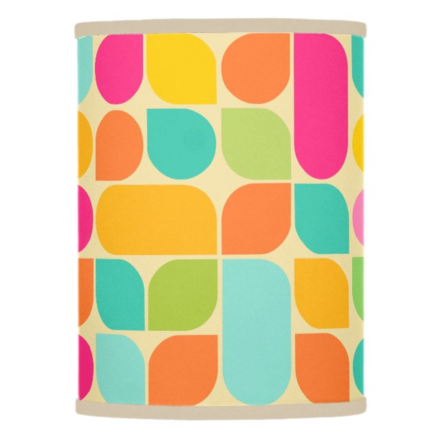 Retro pattern colored lamp shade (Front)