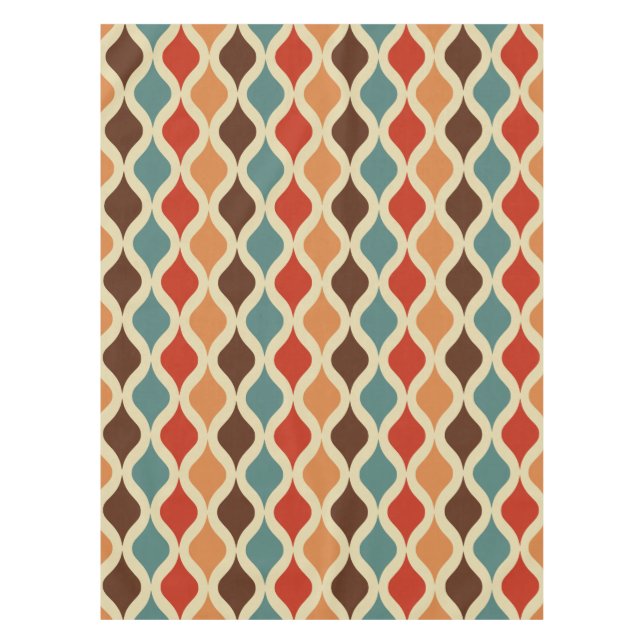 Retro pattern colored tablecloth (Front)