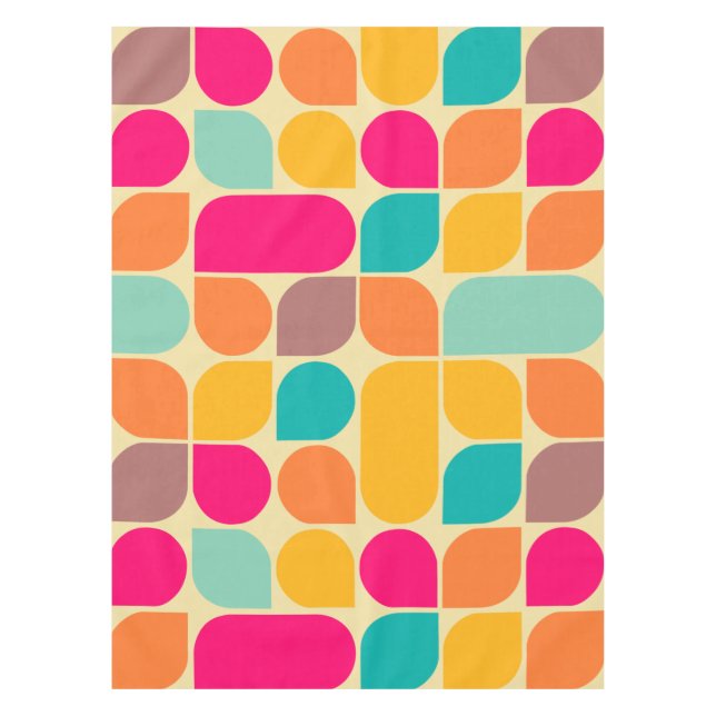 Retro pattern colored tablecloth (Front)