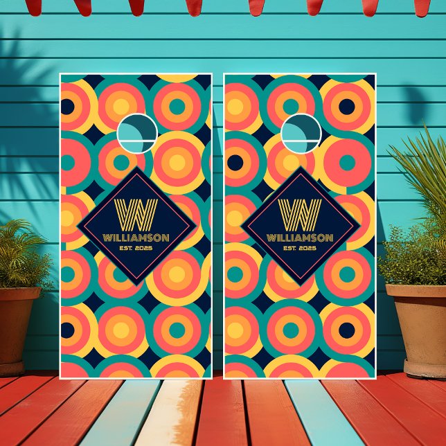 Retro Pattern Cornhole Set (Retro Pattern Cornhole Set)