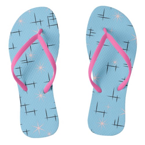 Retro Pattern Flip Flops