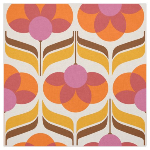 Retro pattern flower fabric