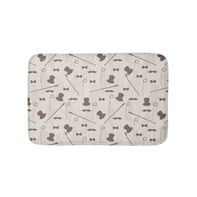 Retro pattern for man 2 bathroom mat (Front)