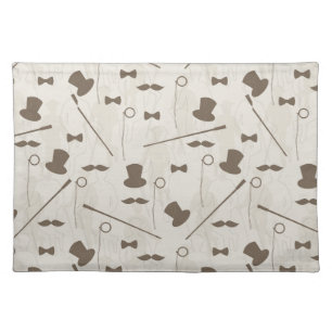 Retro pattern for man 2 cloth placemat