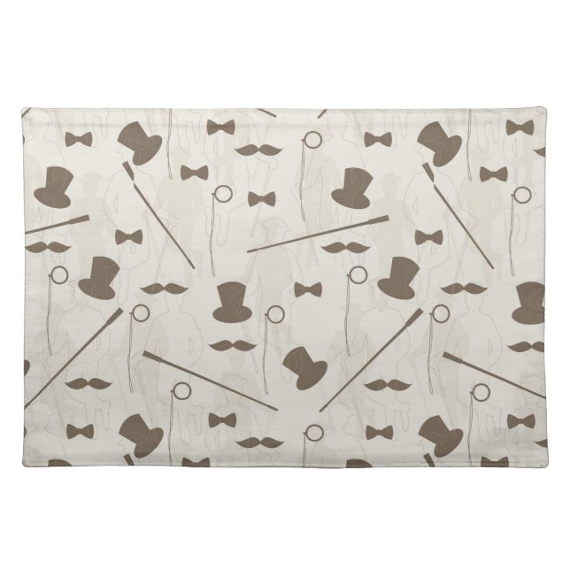 Retro pattern for man 2 cloth placemat (Front)