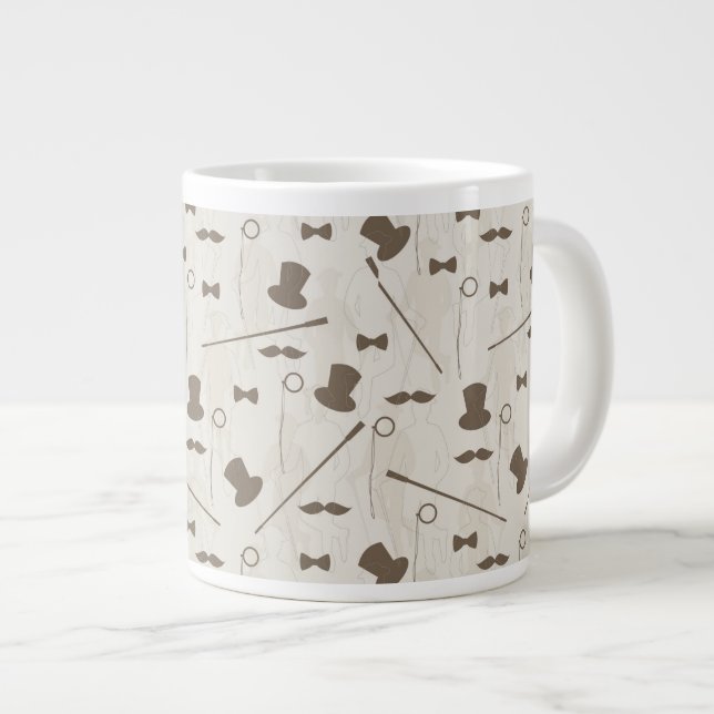 Retro pattern for man 2 giant coffee mug (Front Right)