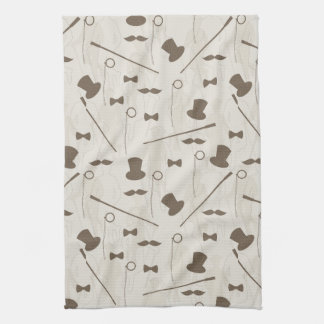 Retro pattern for man 2 kitchen towel