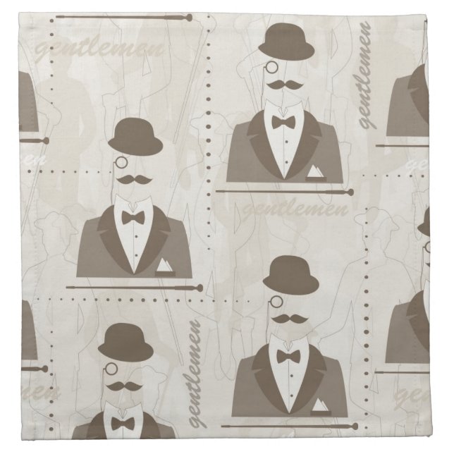 Retro pattern for man cloth napkin (Front)