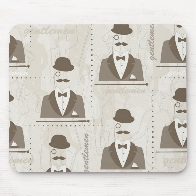 Retro pattern for man mouse pad (Front)