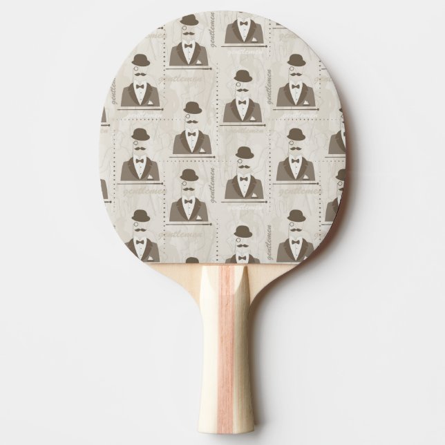 Retro pattern for man Ping-Pong paddle (Front)