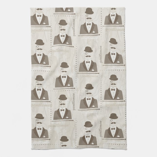 Retro pattern for man towel (Vertical)