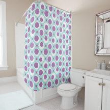 Retro Pattern Green and Purple Circles