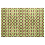 Retro pattern green brown fabric