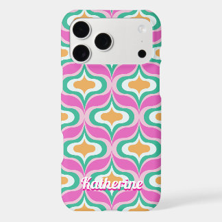 Retro Pattern Hot Pink iPhone Case