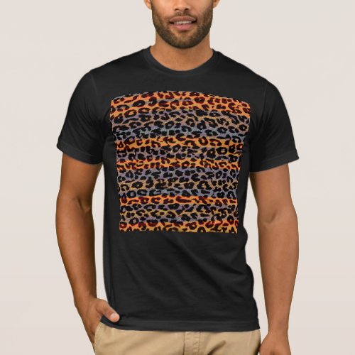 Retro pattern leopard fur texture T_Shirt