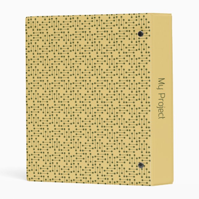 Retro Pattern Mini Binder (Back/Spine)