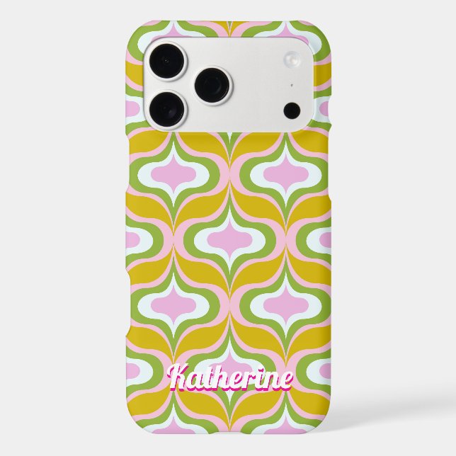 Retro Pattern Orange Yellow iPhone Case (Back)