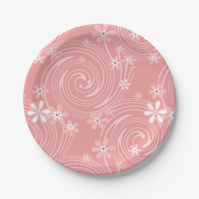 Retro pattern paper plates (Front)