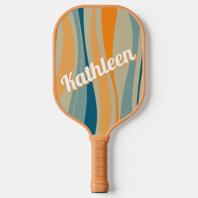 Retro Pattern Personalized Pickleball Paddle (Front)
