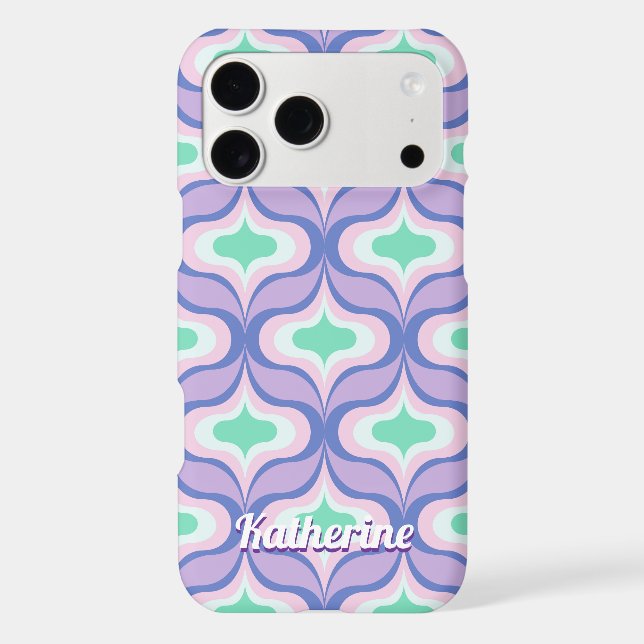 Retro Pattern Purple iPhone Case (Back)