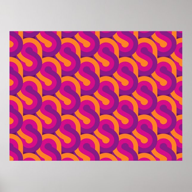 Retro pattern retro pattern poster (Front)