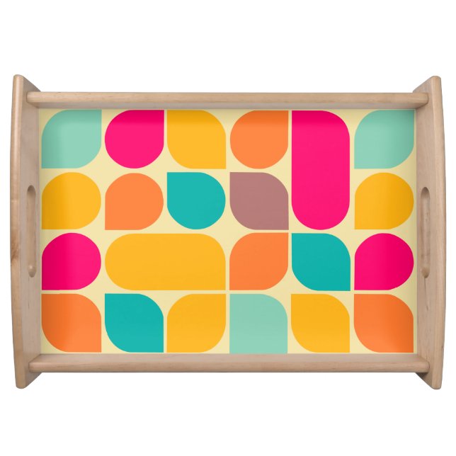 Retro pattern serving tray (Front)