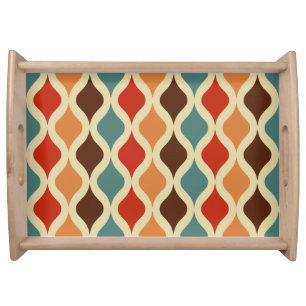 Retro pattern serving tray