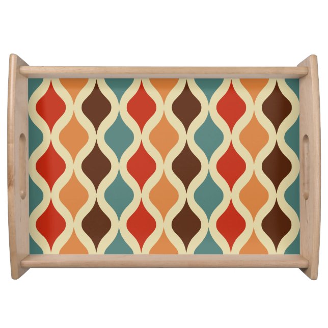 Retro pattern serving tray (Front)