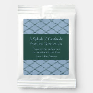 Retro Pattern Slate + Forest Wedding Favor Lemonade Drink Mix