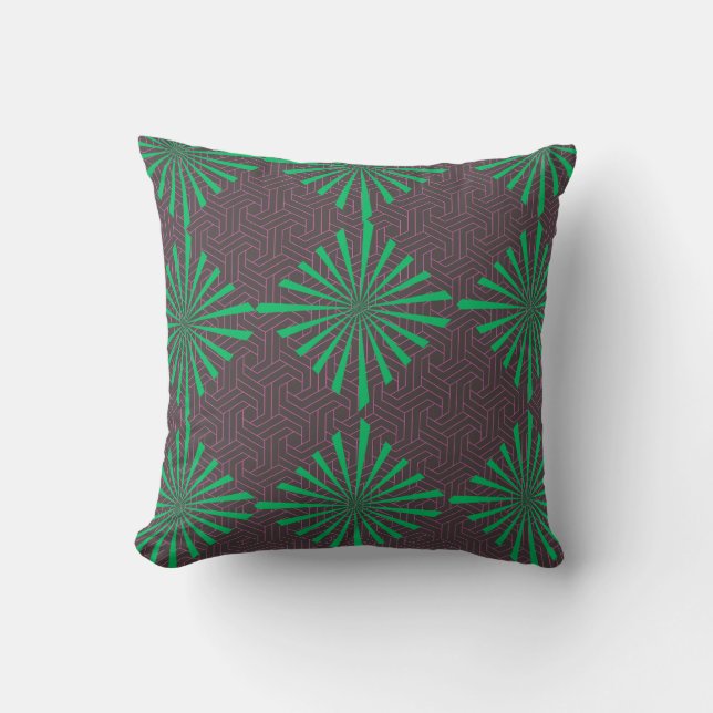Retro pattern  throw pillow (Front)