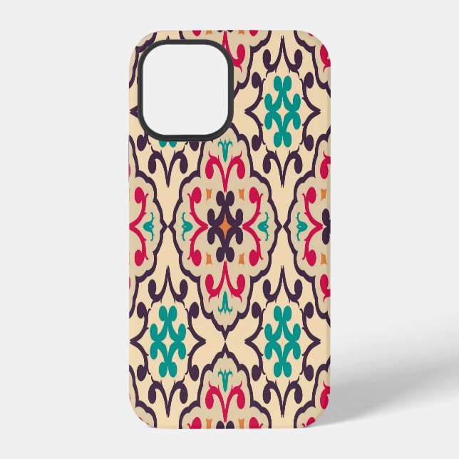 Retro pattern: wallpaper, textile design iphone case (Back)