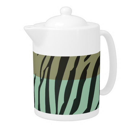 Retro Pattern Zebra Pop Art Teapot