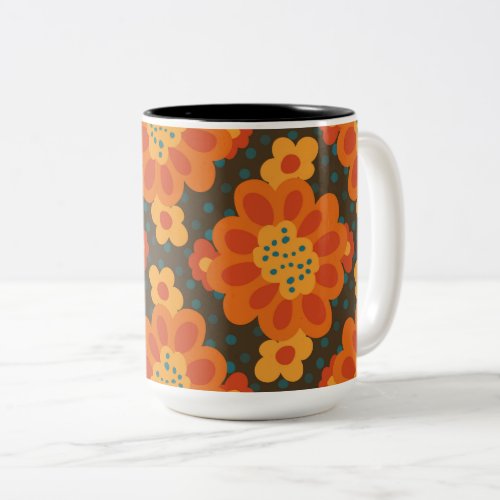 Retro patterned Coffee Mug