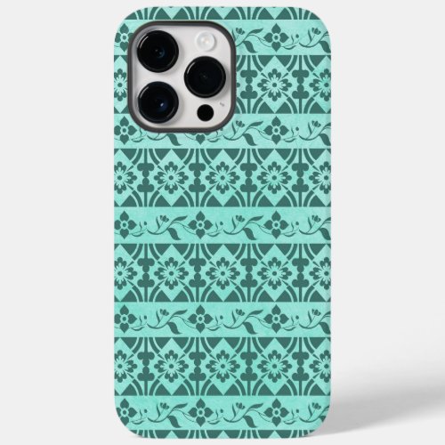 Retro patterns  flowers on mint green background Case_Mate iPhone 14 pro max case