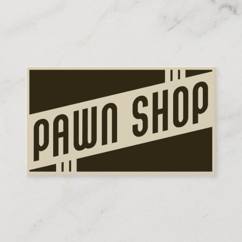 retro pawn shop business cards